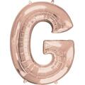 Anagram 37 in. Letter G Rose Gold Balloon 89759